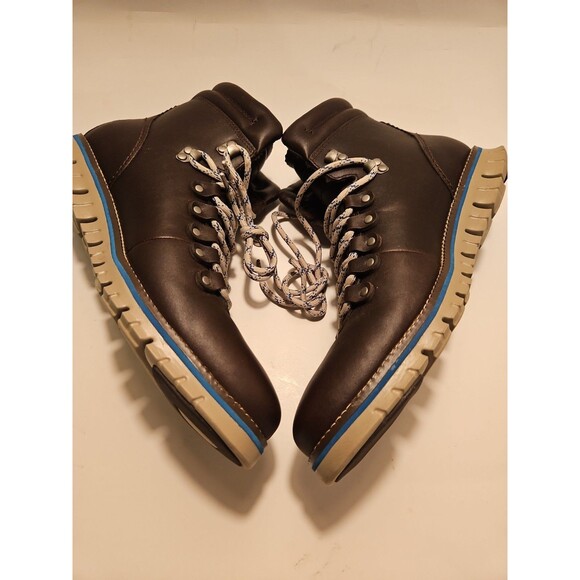 Cole Haan Zerogrand Lace Up Boots Size 9.5 Brown Leather Waterproof C33960 NEW main image 12